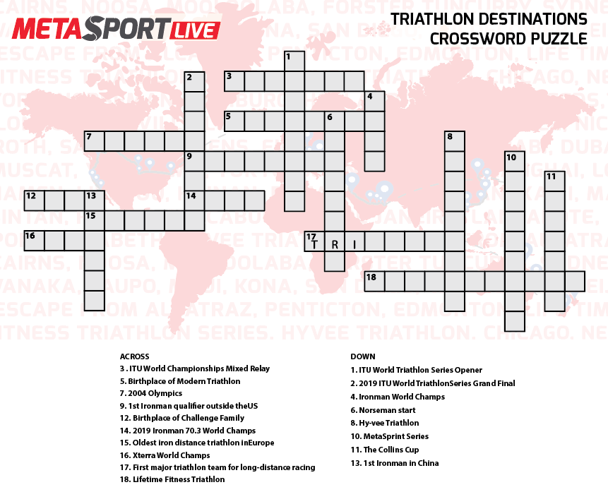 Triathlon Destination Crossword Puzzle Answers MetaSport Live